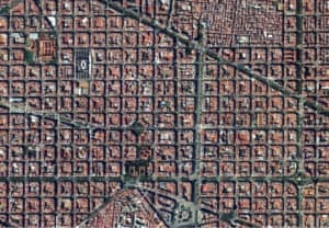 Vista aerea Barcelona eixample
